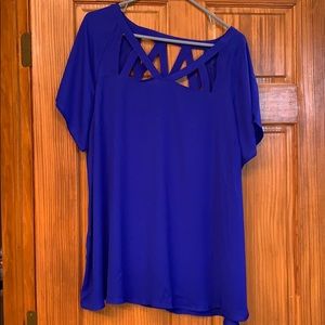 Royal blue blouse